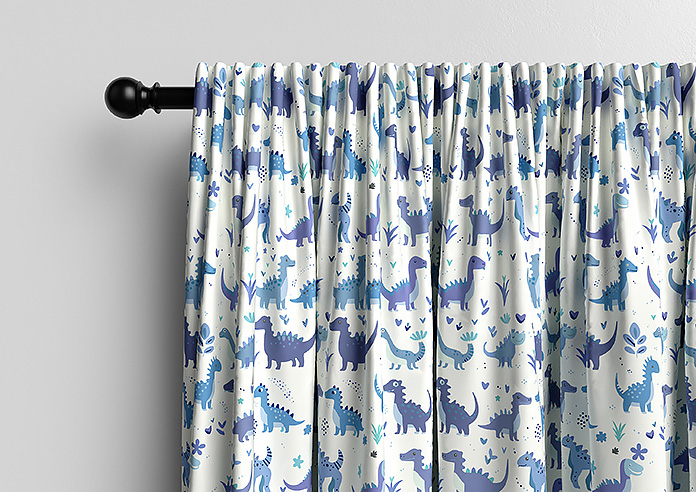 Dino Land, Blue Denim - Made to Measure Curtains - Image 9